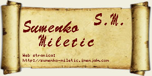 Šumenko Miletić vizit kartica